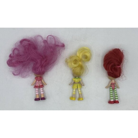 Strawberry Shortcake 2008 Hasbro Dolls lot of 3 Lemon Meringue & Mini Dolls Pink - Picture 2 of 14